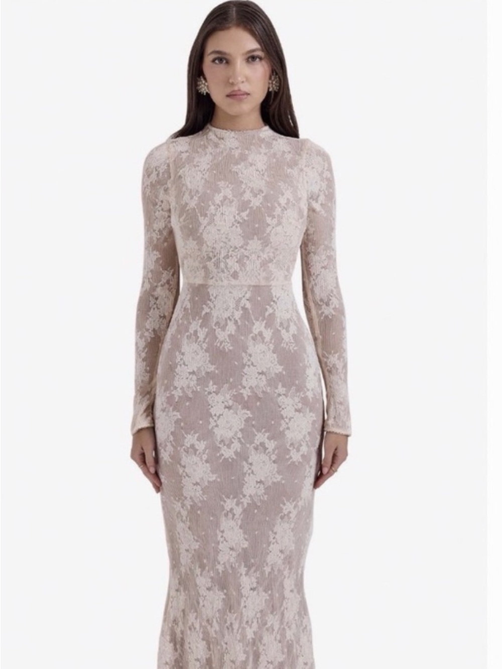 House of CB Blush Lace Maxi Dress with Matching Hijab